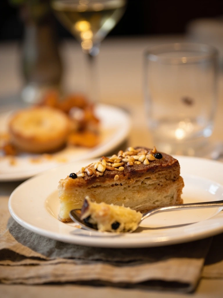 Torta della Nonna, pine-nut and lemon tart