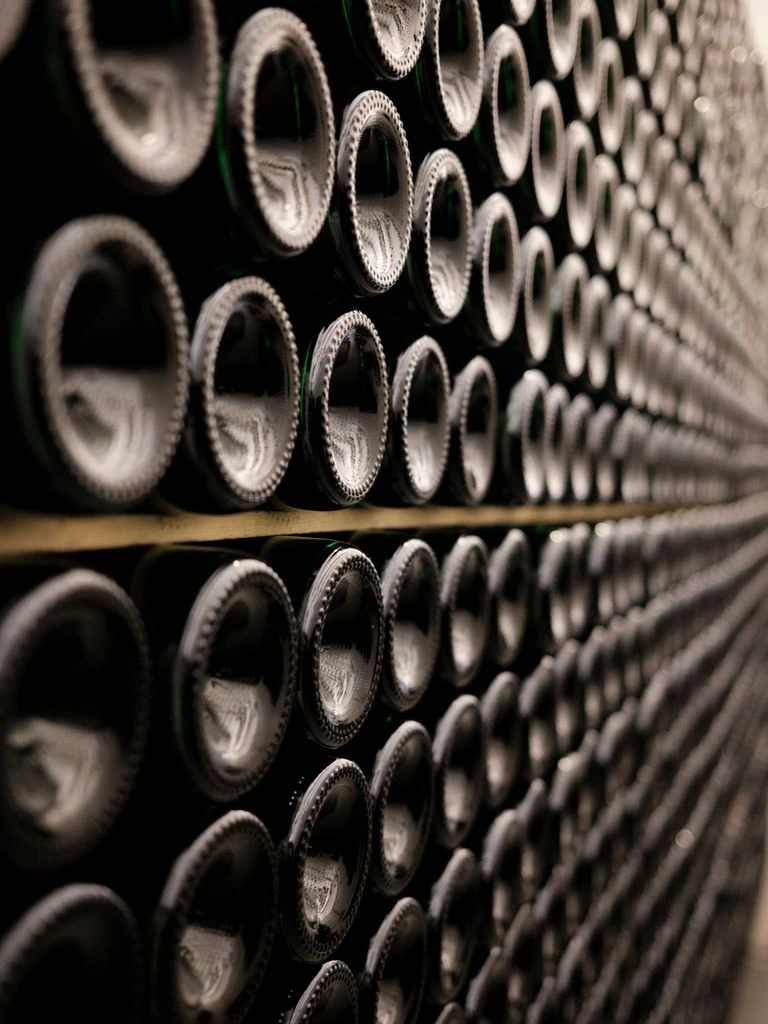 The cellar at Taverna at River's Edge, housing the 240-label Italian wine program